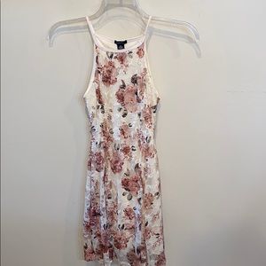 Lace Floral Halter Dress